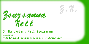 zsuzsanna nell business card